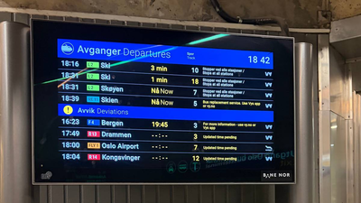 Stans i togtrafikken gjennom Oslo