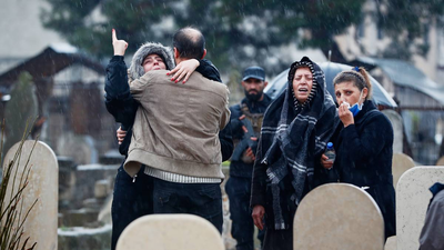 Gravferd for offera for bombeangrepet i ein moske i Syria