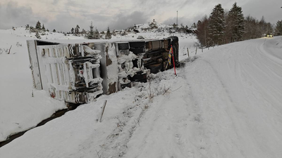 Utfordrande køyreforhold fleire stadar i landet